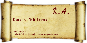 Kesik Adrienn névjegykártya